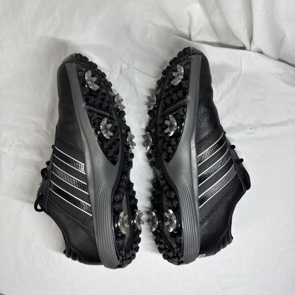 Adidas Bounce Adipower Black Leather Golf Shoe Bounce Men\'s Size 10.5 EUC F33681 main image 13